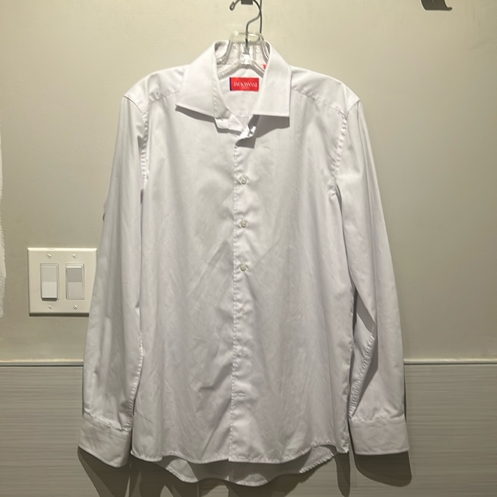 Jack Danni small slim fit white dress shirt